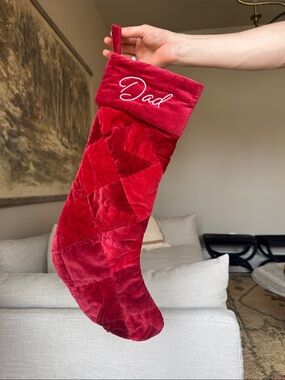 Crate & Barrel Quilted Stocking - Dad